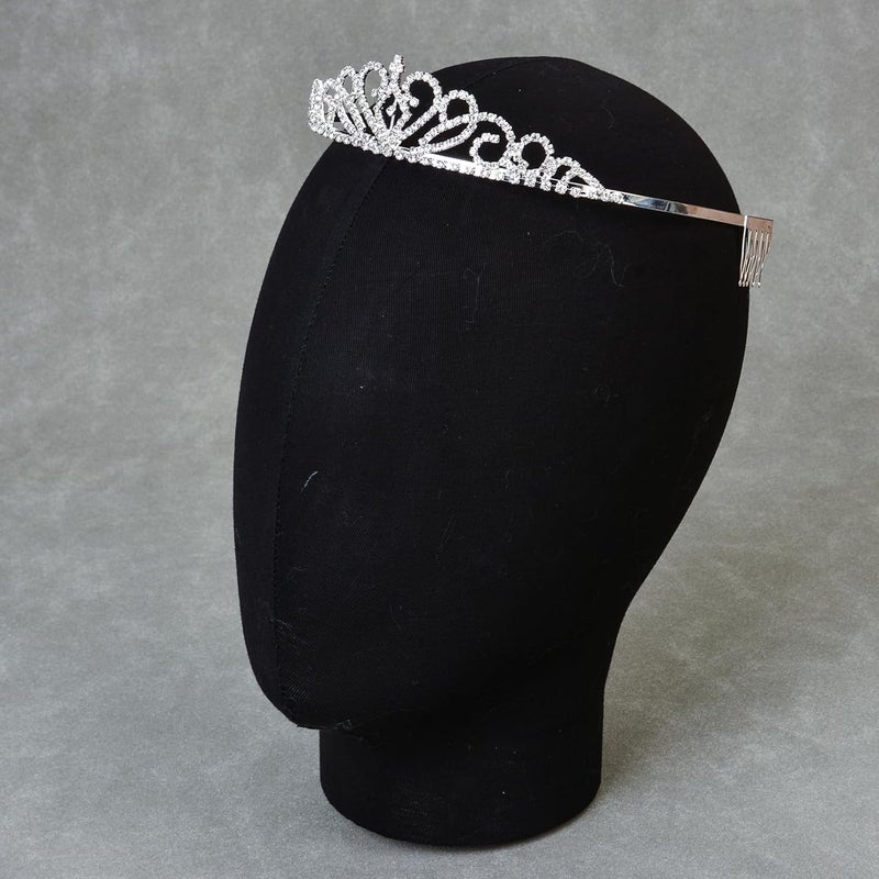 Merroyal First Communion Veil and Tiara Set, 24 inch White Veil with Rhinestone Cross Crown, Religious Ceremony Accessories - Image 5